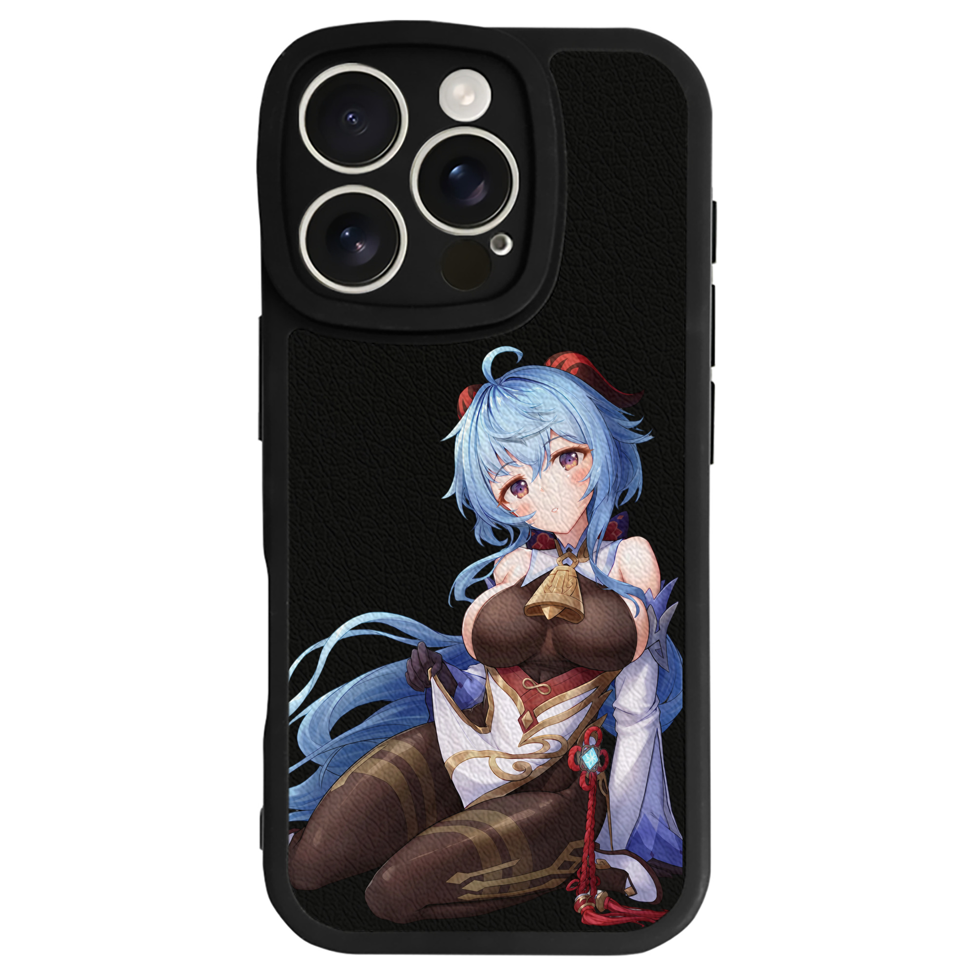 げんし神 甘雨 かんう genshin Ganyu 【iPhone 16シリーズ対応】シリコンスマホケース（レザー調） 材質：シリコン